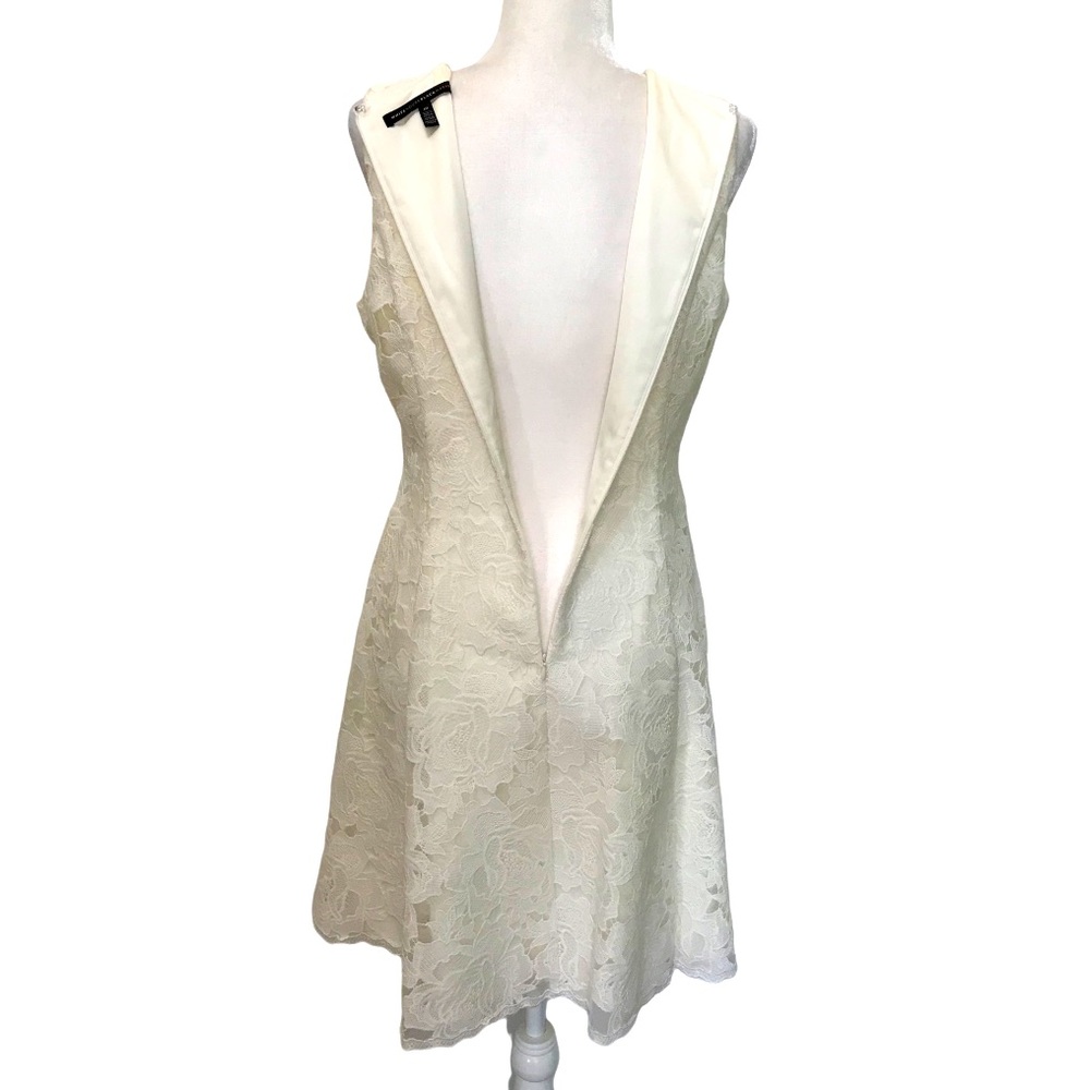 White House Black Market Lace Fit & Flare Dress - 10 - Picture 9 of 15